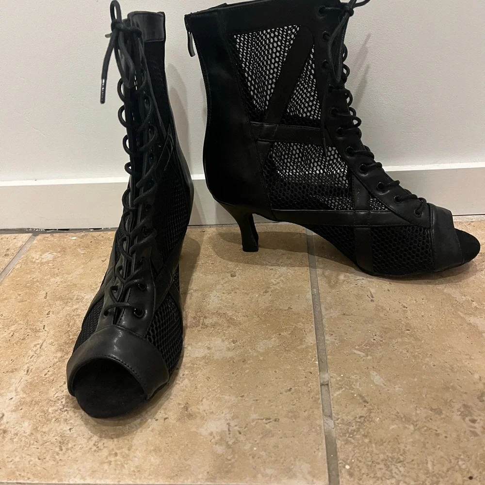 NEW Dance and Sway Leatherette Customized Heel Boot for Heels Dance/Ballroom - Picture 2 of 9